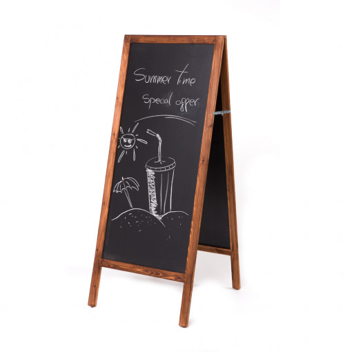 Panou de informare de podea, "A-Board", pentru scris cu creta