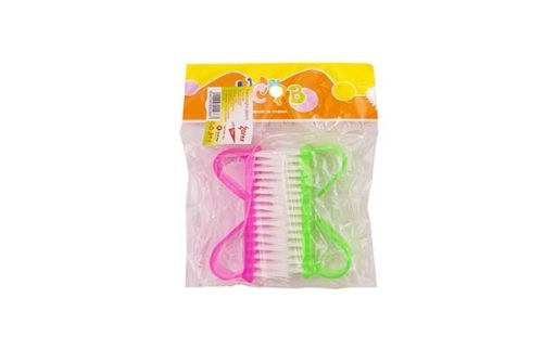 Perie unghii plastic Zorex Basic, 2 bucăţi / set