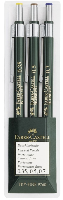 Set 3 creioane mecanice Faber-Castell Tk-Fine