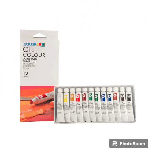 Tempera in ulei 12 culori Tub 12ML
