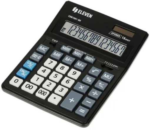 Calculator de birou Eleven CDB1601-BK, 16 digits, 205 x 155 x 35 mm