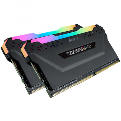 Corsair Memory Kit, Vengeance RGB PRO, 16GB DDR4 (2x8GB), 3200 MHz, SPD Speed 2133MHz, SPD Voltage:
