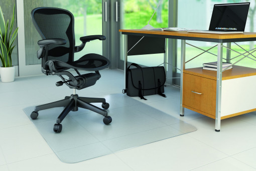 Covoras PVC transparent, protectie parchet/gresie, 150 x 120cm - forma dreptunghiulara, Q-Connect