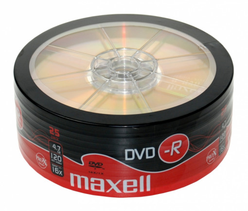 Dvd-r 4.7gb 16x 25buc maxell (dvd-r-4.7gb-16x-shr25-mxl)