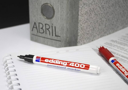 Marker permanent Edding 400, corp plastic, vârf rotund, 1 mm