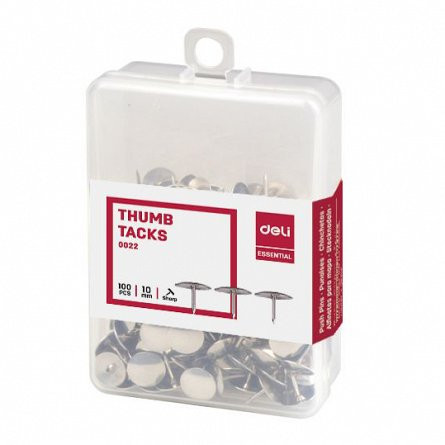 Pioneze inox 100buc cutie plastic DELI