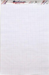 Rezervă flipchart 50coli/top 90g/mp (velin/caroiată - cu microperforatii), Optima