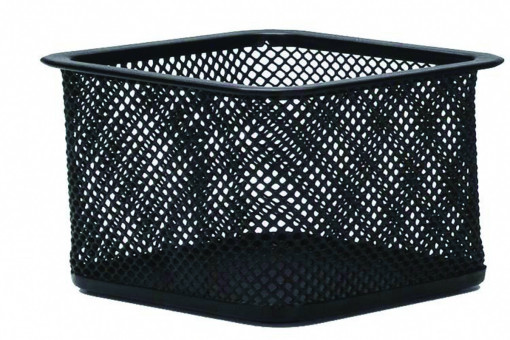 Suport metalic Mesh, pentru agrafe, forma patrata - 80 x 80 x 30mm, Q-Connect - negru