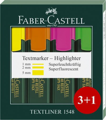 TEXTMARKER SET 3+1 1548 FABER-CASTELL