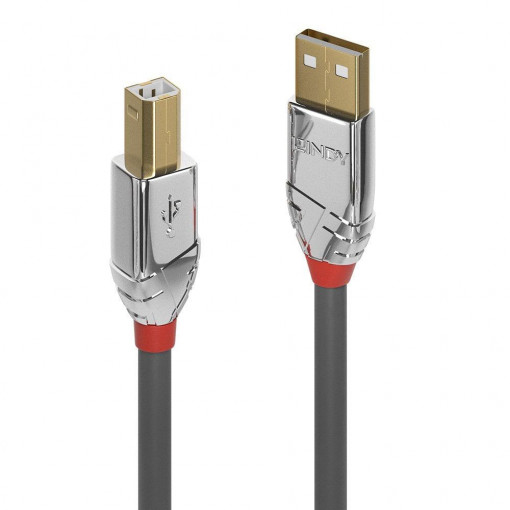 Cablu Lindy 5m USB 2.0 Type A to B, Cromo Line