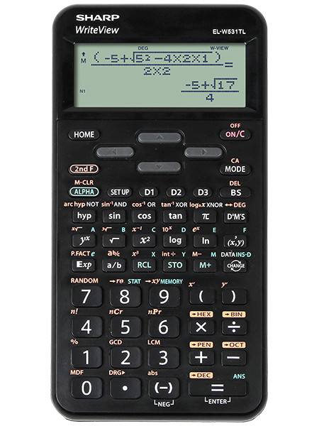 Calculator stiintific, 16 digits, 420 functii, 157x78x15 mm, SHARP EL-W531TLBBK - negru