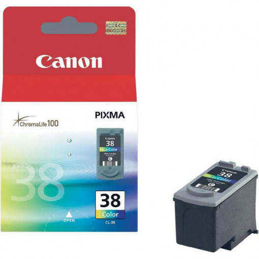 Cartus cerneala Canon CL-38, color, capacitate 9ml / 205 pagini, pentru Canon Pixma IP1800, Pixma IP1900,