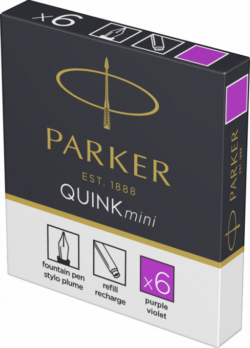 Cartus cerneala Parker Permanent Quink Mini
