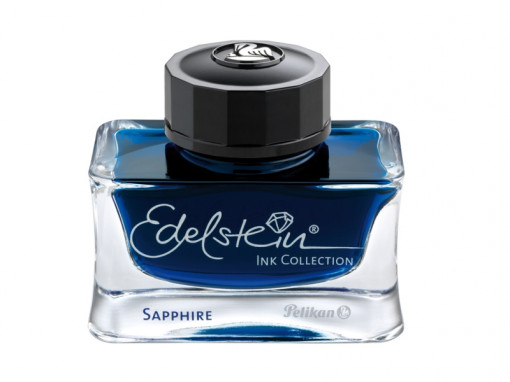 Cerneala premium Edelstein, borcan 50ml, culoare albastru safir