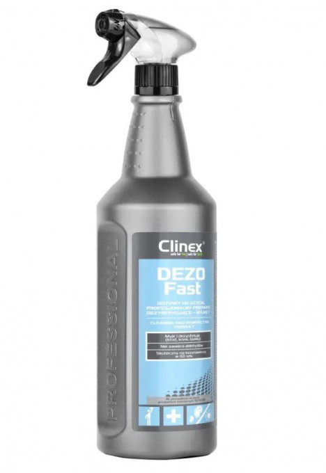 CLINEX DEZOFast, 1 litru, detergent pentru curatat si dezinfectat suprafete diverse