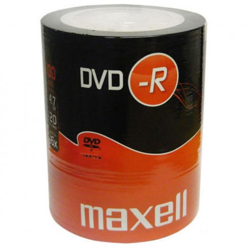 Dvd-r 4.7gb 16x 100buc maxell (dvd-r-4.7gb-16x-shr100-mxl)