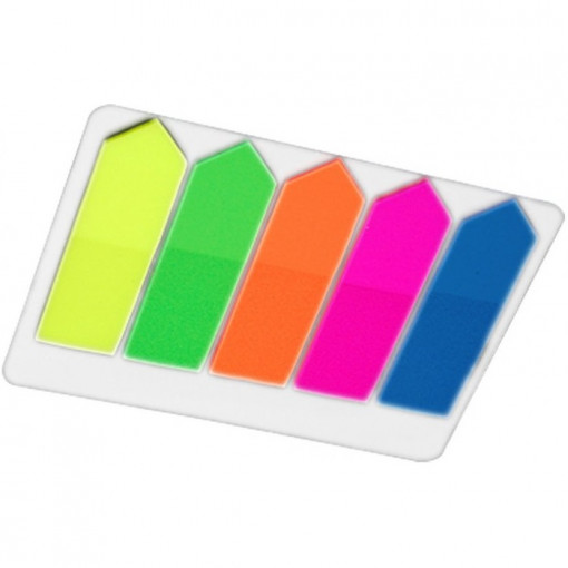 Index adeziv din plastic color, in forma de sageata 45x12 mm