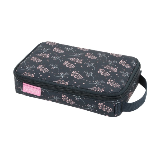 Penar neechipat fete, 1 fermoar, Dimensiuni 22x13.5x5.5cm, tip etui 2 Go, Motiv Blossom Herlitz - Img 1