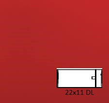 Plic DL (22x11 cm) Cordenons Plike Red/Black, 50 buc/set