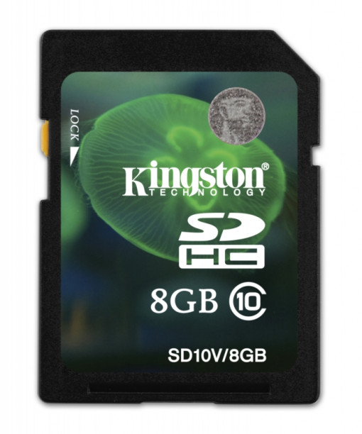 Secure digital card sdhc 8gb class10 kingston (sd10v/8gb)
