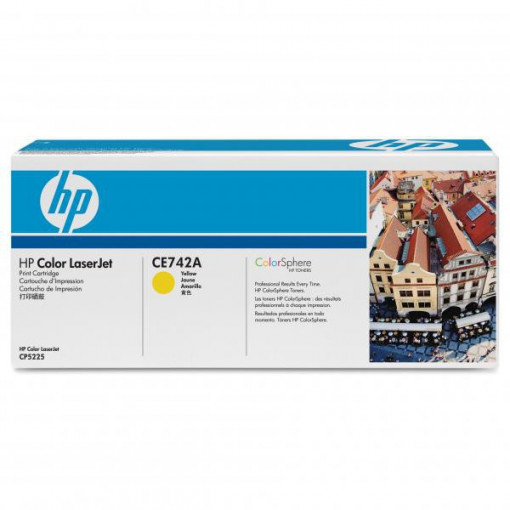 Toner HP CE742A - 307A, Yellow, Original - Pret Promo