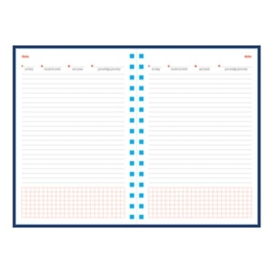 Agendă de lux nedatată cu spiră Cometa, 15 x 21 cm2
