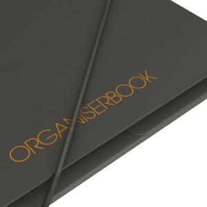 Agendă Oxford Internațional Organiser Book, A4+ 80 file, hârtie Optik 90g/mp, spiră dublă, scribzee, pătrățele, culoare gri8