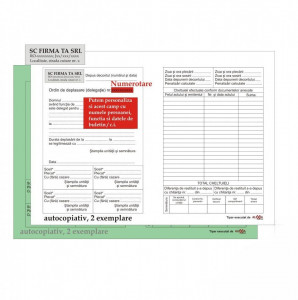 Bloc ordin deplasare autocopiativ personalizat