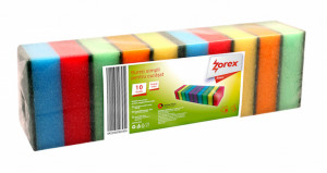 Bureți simpli colorați Zorex Basic, 10 bucăți/set