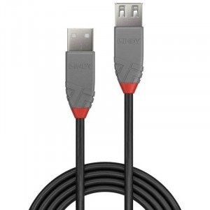 Cablu Lindy 3m USB 2.0 Type A Ext, Anthr - Img 2