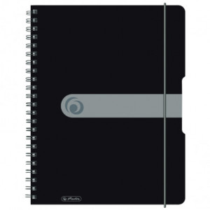 Caiet matematica A4, 80 file, spirala, Easy Orga, coperta PP, negru opac.