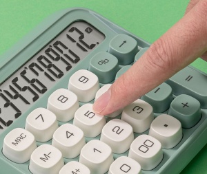 Calculator de birou retro, 12 digits, 13 x 13.3 x 2.7 cm, Deli2