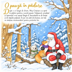 Carte de Crăciun personalizată cu poza și numele copilului – Aventurile de Crăciun, 20 × 20 cm14