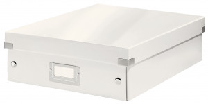 Cutie organizare Leitz Click & Store Medie, sistem de compartimentare, suport etichetă, design modern