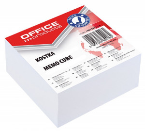 Cub hârtie Office Products - hârtie albă, 85x85x40mm