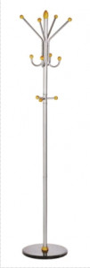 Cuier metalic, cu 11 agatatori metalice cu accesorii din lemn, 185/40 cm