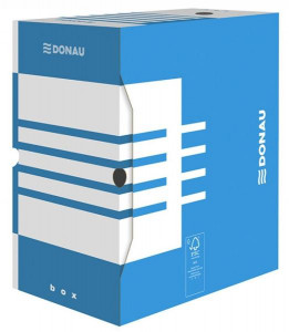 Cutie arhivare carton ondulat Donau 155 mm A4, 5 perforații, inscripționabilă