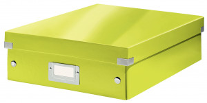 Cutie organizare Leitz Click & Store Medie, sistem de compartimentare, suport etichetă, design modern