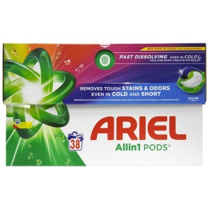 Detergent capsule, Ariel All-in-1 PODS, 38 buc, Color 3in1