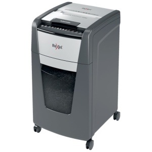Distrugator de documente automat REXEL OPTIMUM 300M, P5, micro-cut (particule), 300 coli, cos 60l, negru4