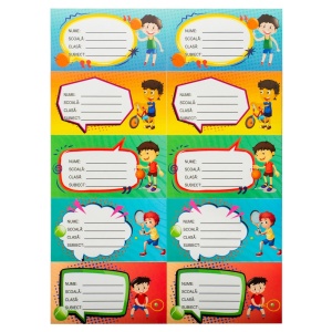 Etichete școlare cu desene, 20 coli/set3