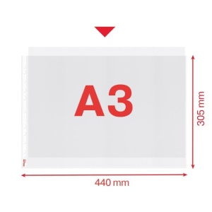 Filă protecție transparentă Esselte, A3, 85 microni, 10 buc/set