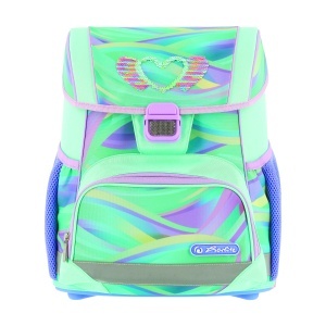 Ghiozdan neechipat Herlitz Loop Minty Love, 37 x 31 x 22 cm