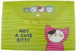 Mapă A4 cu capsă, M&G So many cats, PP, 0.2mm, diverse culori2