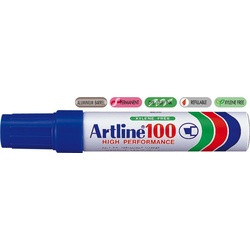 Marker permanent Artline 100, corp metalic, vârf tesit 7.5-12.0mm2