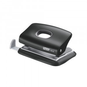 Mini-perforator plastic Rapid FC10, cutie, negru, 10 coli