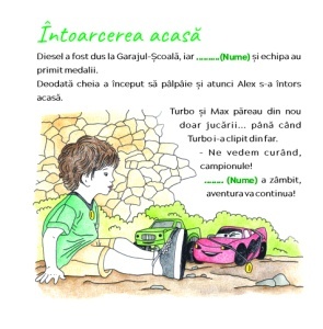 Carte de povești personalizată cu poza și numele copilului – Orașul Mașinuțelor10