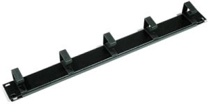 Organizator cabluri orizontal Triton 1U, 5 inele, negru - Img 2