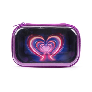 Penar cu fermoar ZIPIT Clear Top Storage Box - Neon Heart2