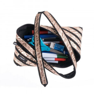 Penar cu fermoar, ZIPIT Metallic Jumbo - bronz - Img 2